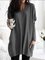 Einfarbiges damen shirt Lässig Langarmshirt Baumwolle mit Taschen