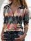 Farbblock Abstrakte Shirts & Blusen mit Hemdkragen