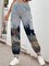 Retro Lässige Hosen mit Berg Print & Taschen