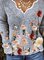 Damenmode 2020 Casual Langarm Print Lässiger Pullover aus Acryl
