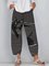 Patchwork Gestreifte Elastische Taille Hosen mit Katze Print