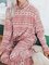 Bequem Schick Urlaub Weihnachten Zuhause Retro Rollkragen Lässig Langarm Nachtwäsche Loungewear Set