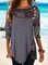 Langarm Baumwollgemische Shirts