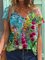 Bunte Blume Malerei T-Shirts
