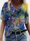 Malerei Lässige T-Shirts mit Blumen Print