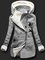 Pflanzen Print Geknöpfte Sweatjacke mit Kapuze