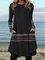 Langarm Rundhals Geometrisch Freizeitkleid