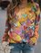 Lässig Herz Print Langarm Sweatshirt