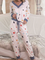 Große Größen Lässig Langarm Nachtwäsche & Loungewear