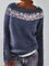 Baumwollgemisch Lässig Pullover