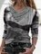 V-Ausschnitt Langarm Lässig Normal Shirts & Blusen&Shirts