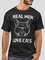 Print Retro Baumwollgemisch Herren Fashion Print T-Stück