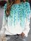 Basic Langarm Farbstoff Print Sweatshirt