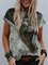 Spaß Katze Print Shirts & Blusen&Shirts
