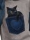 Lässiges Baumwollgemisches Sweatshirt mit Kapuze Katze