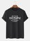 Baumwollgemisch Retro Print Herren Fashion Print T-Stück
