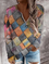 Große Größen Böhmisch Langarm Shirts & Blusen&Shirts