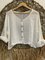 Langarm Leinen V-Ausschnitt Shirts & Blusen&Shirts