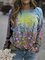 Bunt Löwenzahn Malerei Print Sweatshirt