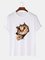Kartoon Print Rundhals T-Stück Shirts & Blusen&Shirts