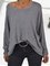 Normal Langarm V-Ausschnitt Shirts & Blusen&Shirts