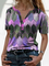 Geometrisch Kurzarm Shirts & Blusen&Shirts