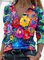 Bunt Blume Öl Malerei T-Shirt