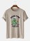 Rundhals Urlaub Kartoon Herren Fashion Print T-Stück