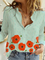 Normal Retro Langarm Shirts & Blusen&Shirts