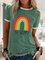 Buchstabe Rundhals Shirts mit Kurzarm