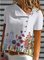 Geblümte Lässige Shirts & Blusen mit Kurzarm
