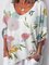 Bunte Blume Grafik T-Shirts mit Langarm