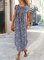 Große Größen Retro Urlaub Böhmisch Einfach Bequem Polka Dots Lässig Böhmisch Kleider