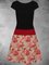 Kurzarm Große Größen Print Kleid mit Rundhals