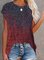 Paisley Print Retro Bluse mit Rundhals