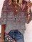 Paisley Retro Sommer Bluse mit V-Ausschnitt