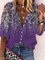 Retro Halbarm Blusen & Shirts mit Blumenmuster