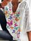 Lässige 3/4 Ärmel Shirts & Blusen mit Print
