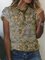 Paisley Print Retro T-Shirt mit Rundhals