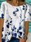 Print Rundhals Retro Kurzarm Shirts & Blusen&Shirts