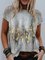 Print Kurzarm Lässig Shirts & Blusen&Shirts