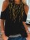 Lässige Schulterfreie Shirts & Blusen mit Blätter Print