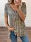 Baumwollgemisch Kurzarm Print Shirts & Blusen&Shirts