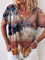 Große Größen Urlaub Kurzarm Print Shirts & Blusen&Shirts