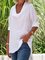 Baumwolle Unifarben Lässig Shirts & Blusen&Shirts