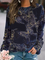 Lässige Lockere Sweatshirts mit Schmetterling Print