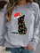 Locker Rundhals Raglan Ärmel Tier Sweatshirt