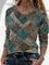 Lässig Wasserfallausschnitt Print Locker Shirts & Blusen
