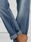 Blau Denim Einfach Unifarben Taschen Hosen