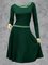 Elegantes A-Linie Langarm-Skaterkleid für Damen